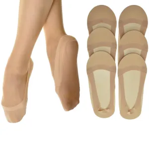 3 Pair Women No Show Cotton Socks Thin Cut Boat Liner Hidden Non Slip Beige 9-11