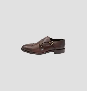 D'S Damat Double Monk Brown Formal Shoes
