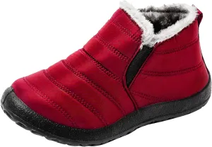 Eduavar Cowboy Boots for Women Cowboy Style, Western Boots Women Winter Snow Boots Casual Round Toe Warm Fleece Boots Shoes