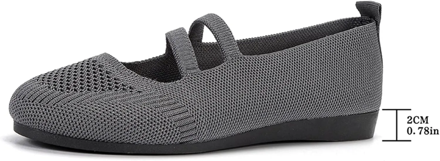 Ladies Fashion Solid Color Breathable Knitting Comfortable Flat Casual Shoes Toddler Casual Loafers Flat Shoes