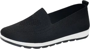 Loafers for Women Comfort Slip On Walking Shoes Wide Width Casual Sneaker Knit Dressy Comfortable Business Work Flat