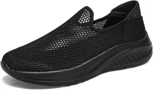Men's Breathable Slip On Sneakers Lightweight Mesh Casual Walking Shoes for Outdoor Yoga Gym Travel