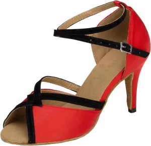 Minishion Comfortable Womens Ballroom Dance Shoe Ankle Strap Wedding Prom Sandals