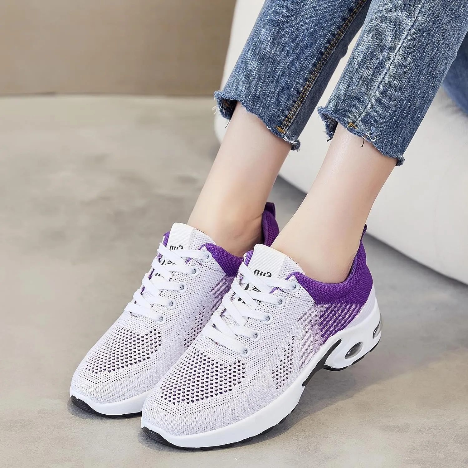 Orthopedic Tennis Shoes for Women, Air Cushion Comfort Wear Orthowear Shoes for Women with Arch Support, Women's Fashion Sneakers Breathable Sports Casual Walking Running Jogging Shoe