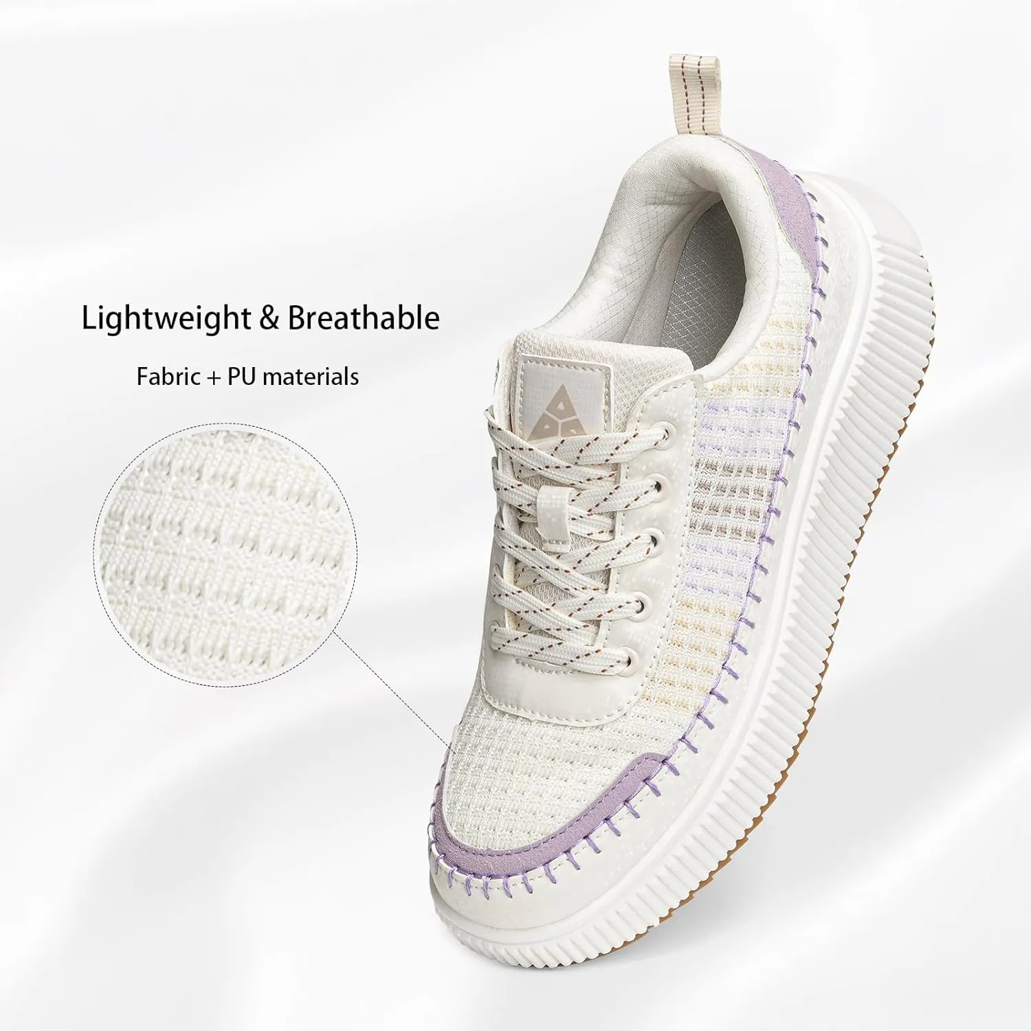 Platform Sneakers for Women Fashion Non-Slip Chunky Casual Walking Shoes Womens Breathable Lightweight Tennis