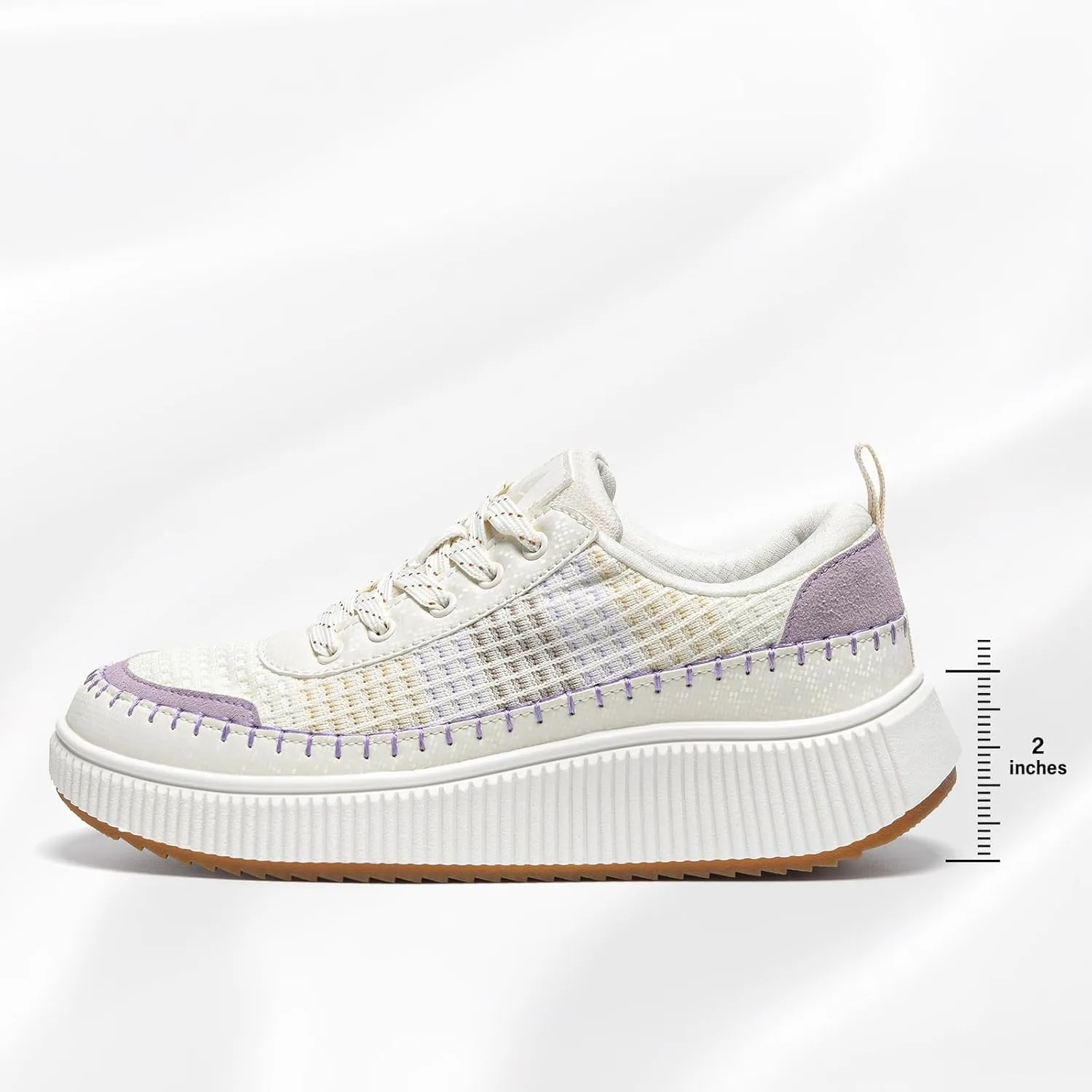 Platform Sneakers for Women Fashion Non-Slip Chunky Casual Walking Shoes Womens Breathable Lightweight Tennis