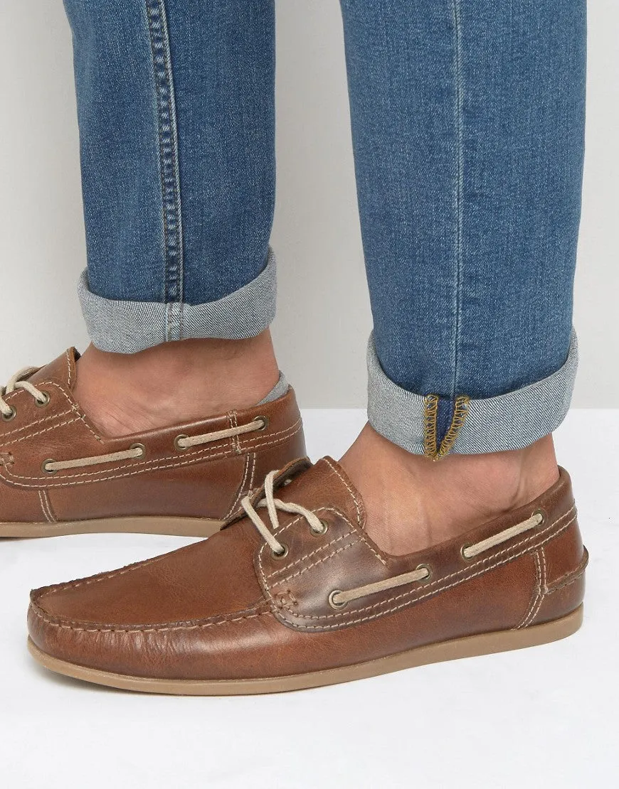 Red Tape Boat Shoes In Leather