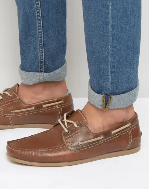 Red Tape Boat Shoes In Leather