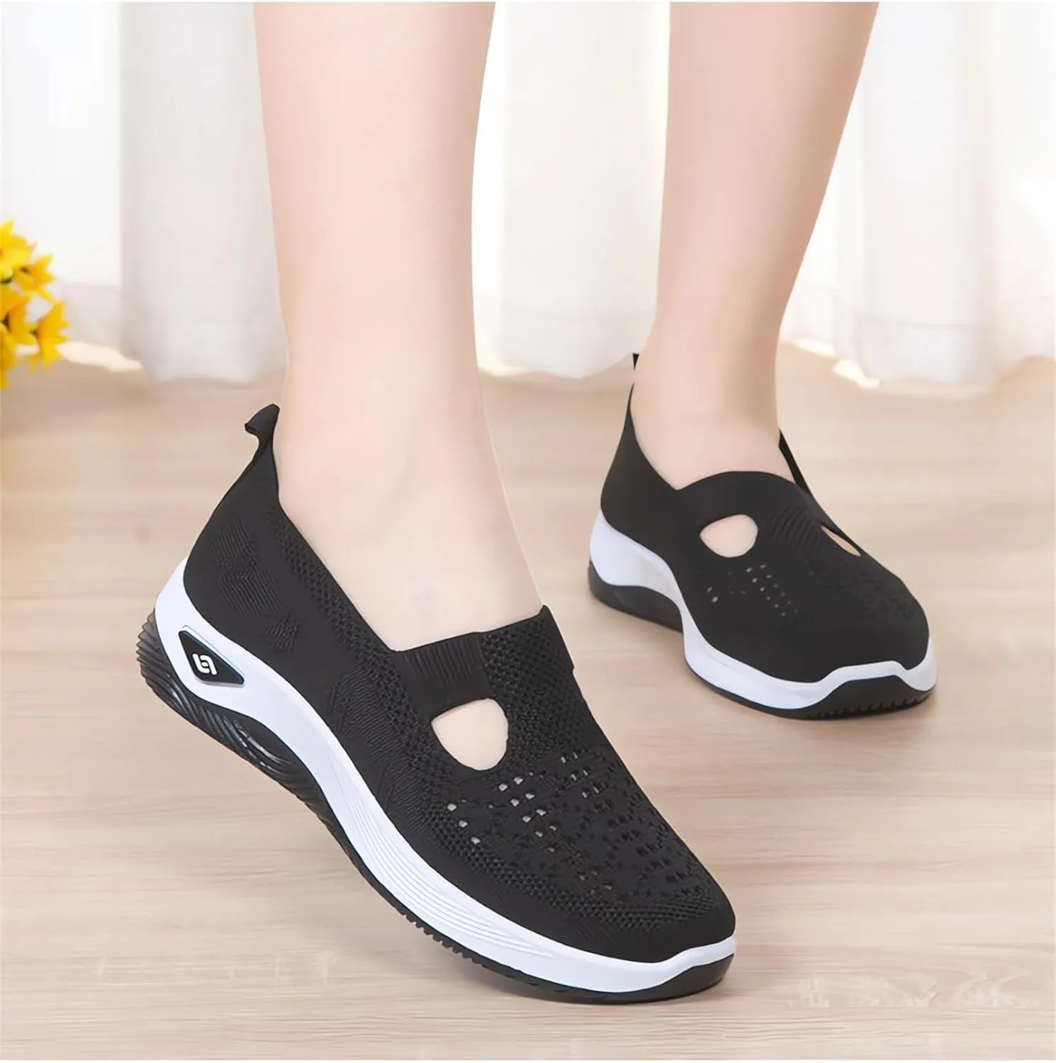Shoes for Women Walking Wove Breathable Soft Sole Sneakers on Arch Support Sneakers Casual Athletic Work Shoes