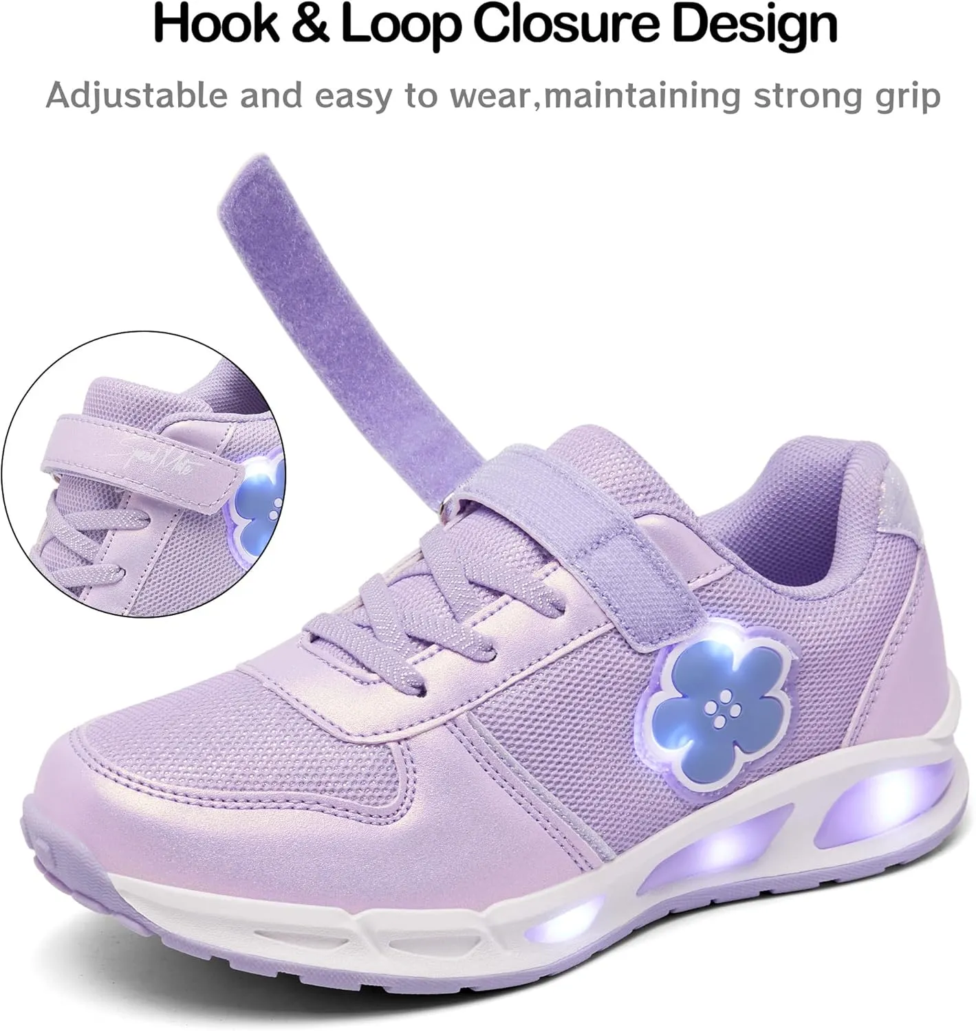 Toddler Light Up Shoes Boys Girls Breathable LED Glowing Luminous Tennis Sneakers for Outdoor Sport(Little/Big Kid)