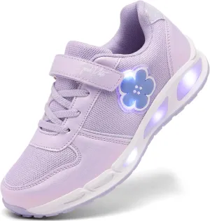 Toddler Light Up Shoes Boys Girls Breathable LED Glowing Luminous Tennis Sneakers for Outdoor Sport(Little/Big Kid)