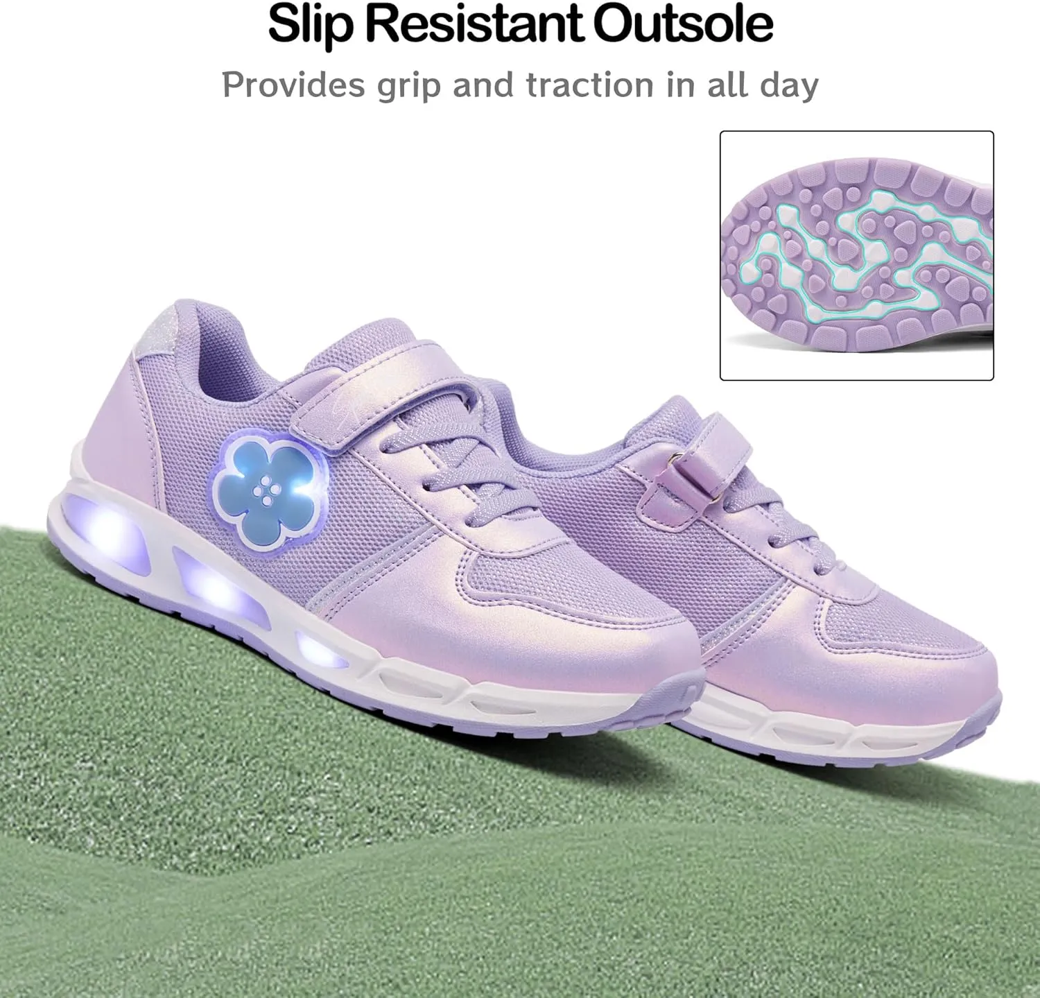 Toddler Light Up Shoes Boys Girls Breathable LED Glowing Luminous Tennis Sneakers for Outdoor Sport(Little/Big Kid)