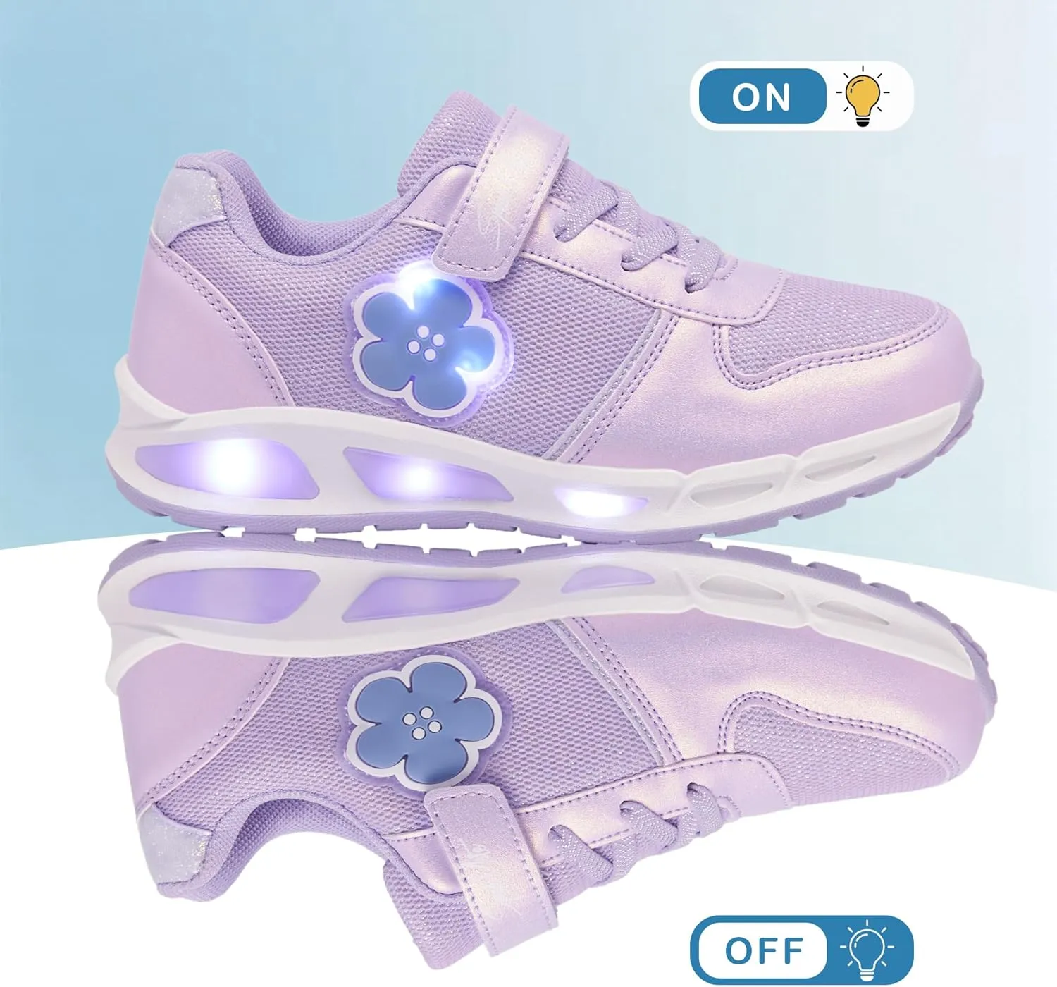 Toddler Light Up Shoes Boys Girls Breathable LED Glowing Luminous Tennis Sneakers for Outdoor Sport(Little/Big Kid)
