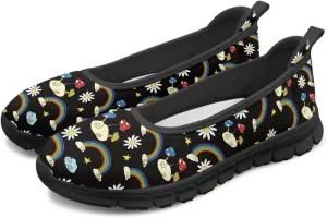 Various Floral Print Women's Flats Round Toe Ballet Loafers Lightweight Mesh Breathable Casual Sneakers Work & Travel