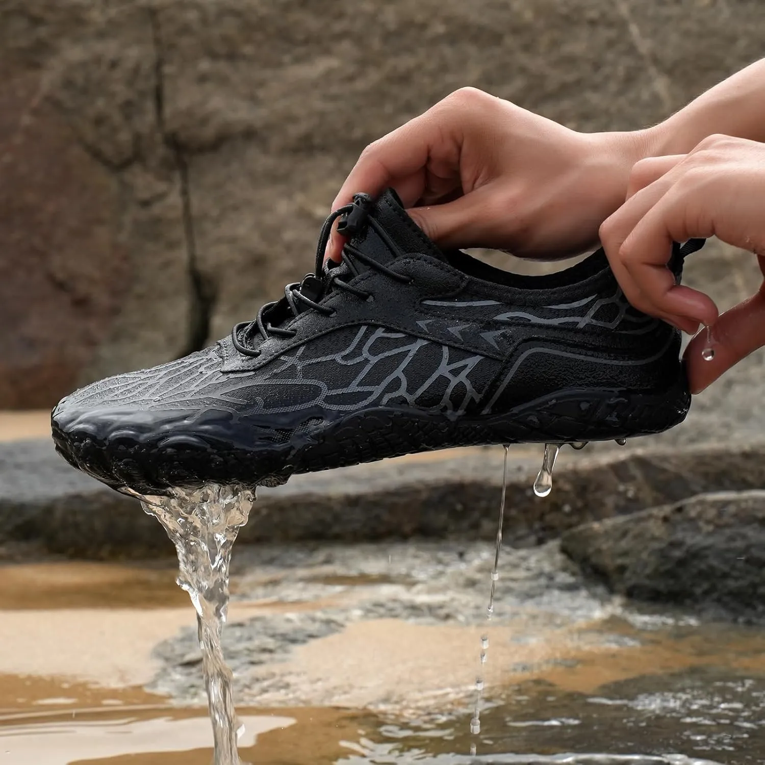 Wide Toe Box Shoes Women Beach Swim Shoes Waterproof Sport Shoe Breathable Slip-on Sneakers Barefoot Minimalist Shoe