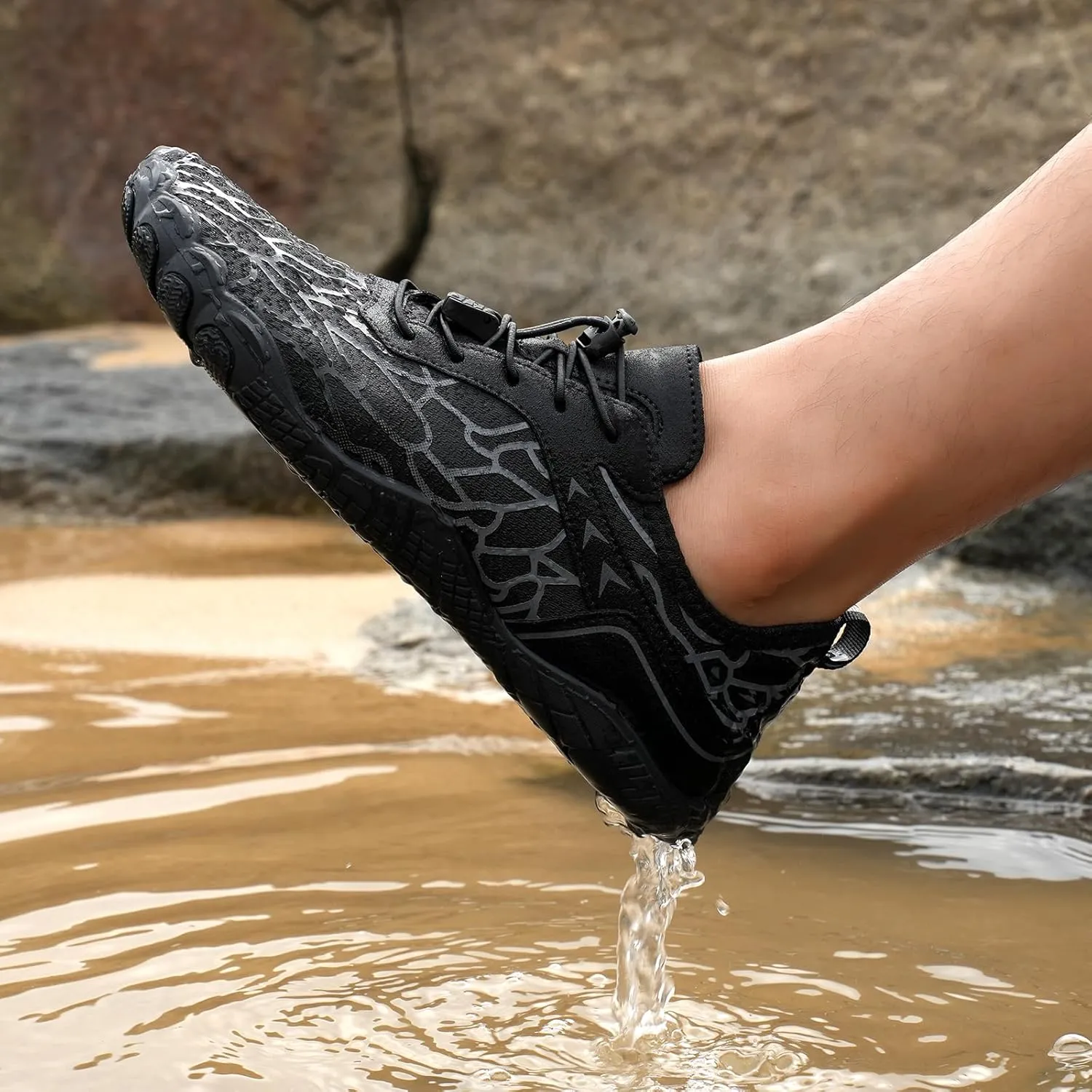 Wide Toe Box Shoes Women Beach Swim Shoes Waterproof Sport Shoe Breathable Slip-on Sneakers Barefoot Minimalist Shoe