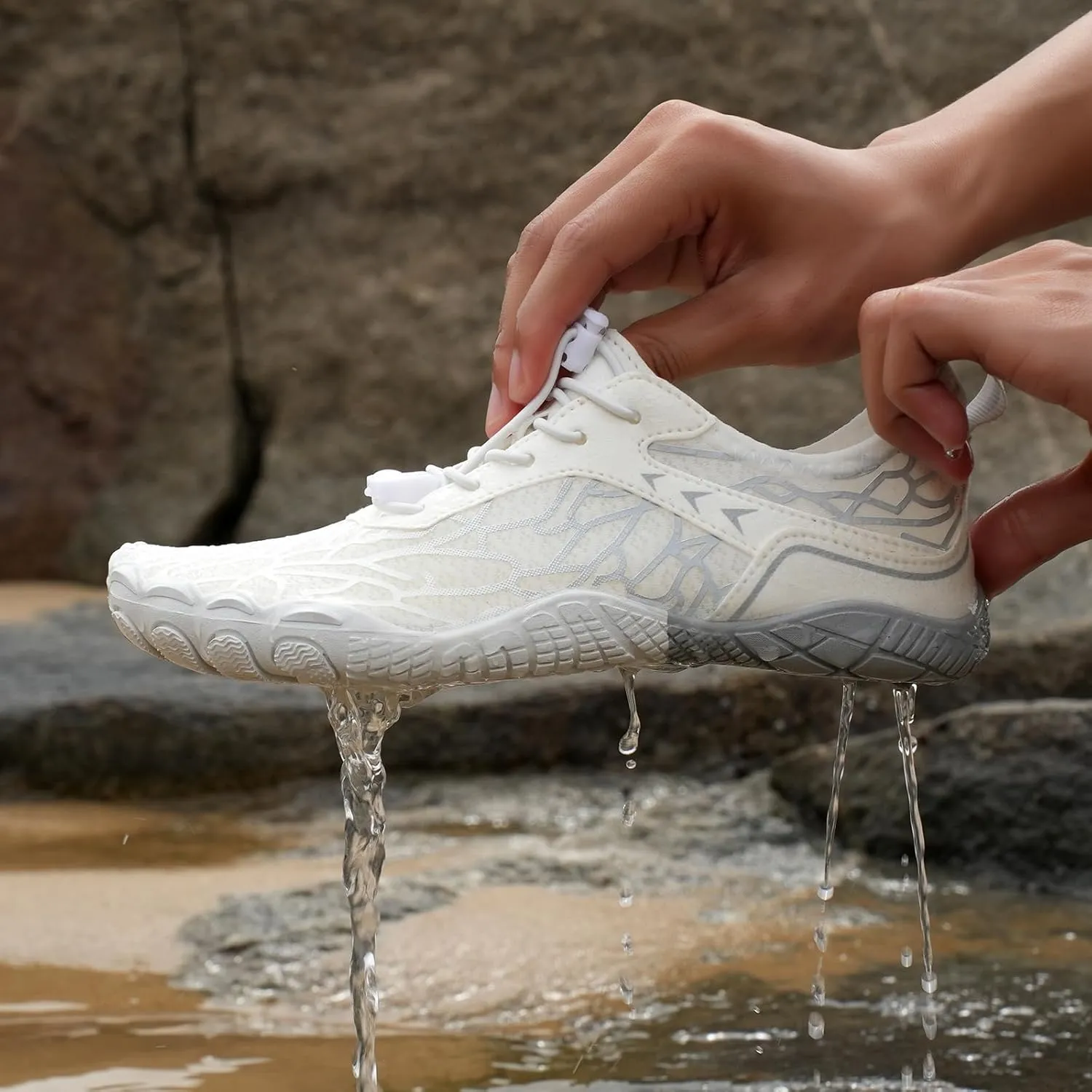 Wide Toe Box Shoes Women Beach Swim Shoes Waterproof Sport Shoe Breathable Slip-on Sneakers Barefoot Minimalist Shoe