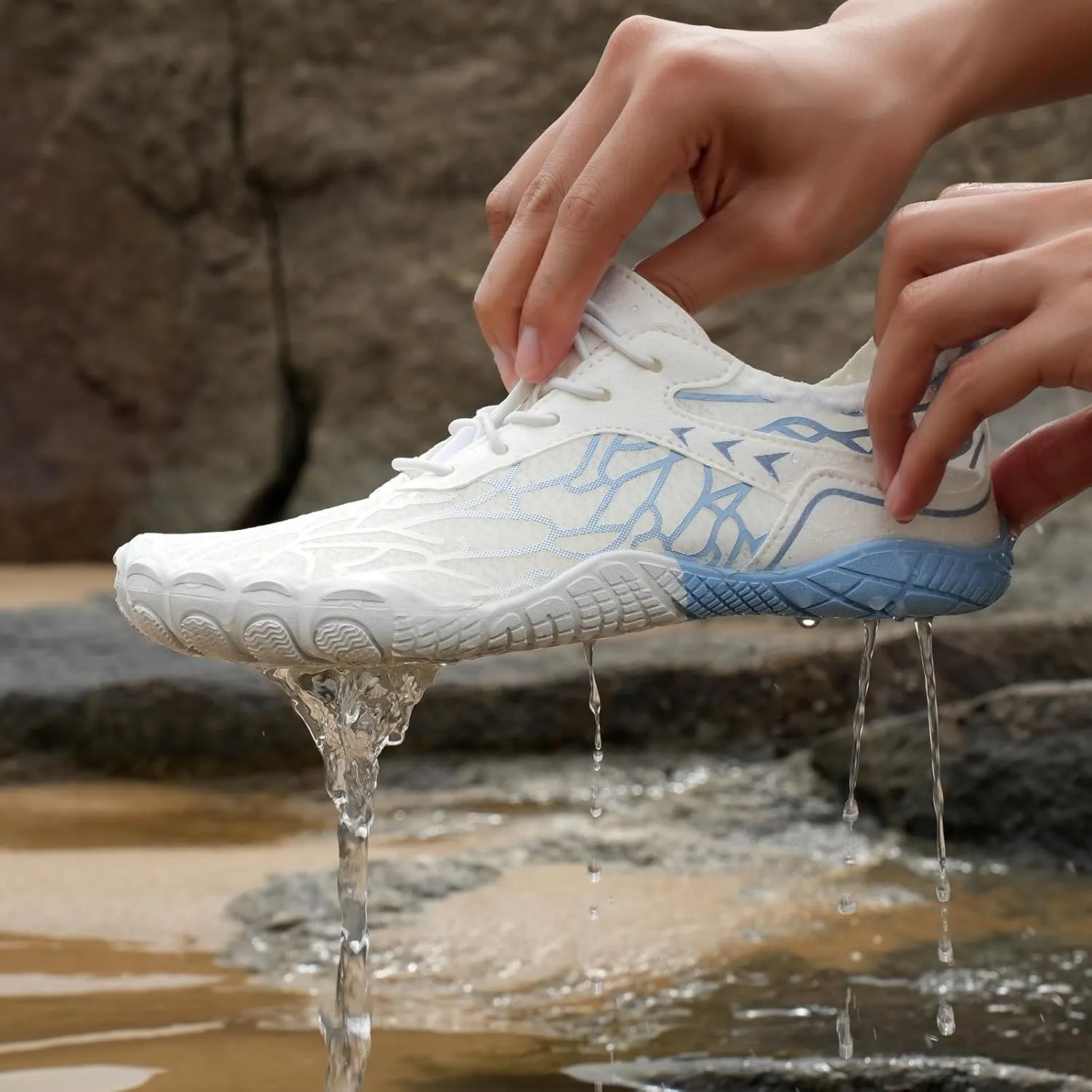 Wide Toe Box Shoes Women Beach Swim Shoes Waterproof Sport Shoe Breathable Slip-on Sneakers Barefoot Minimalist Shoe