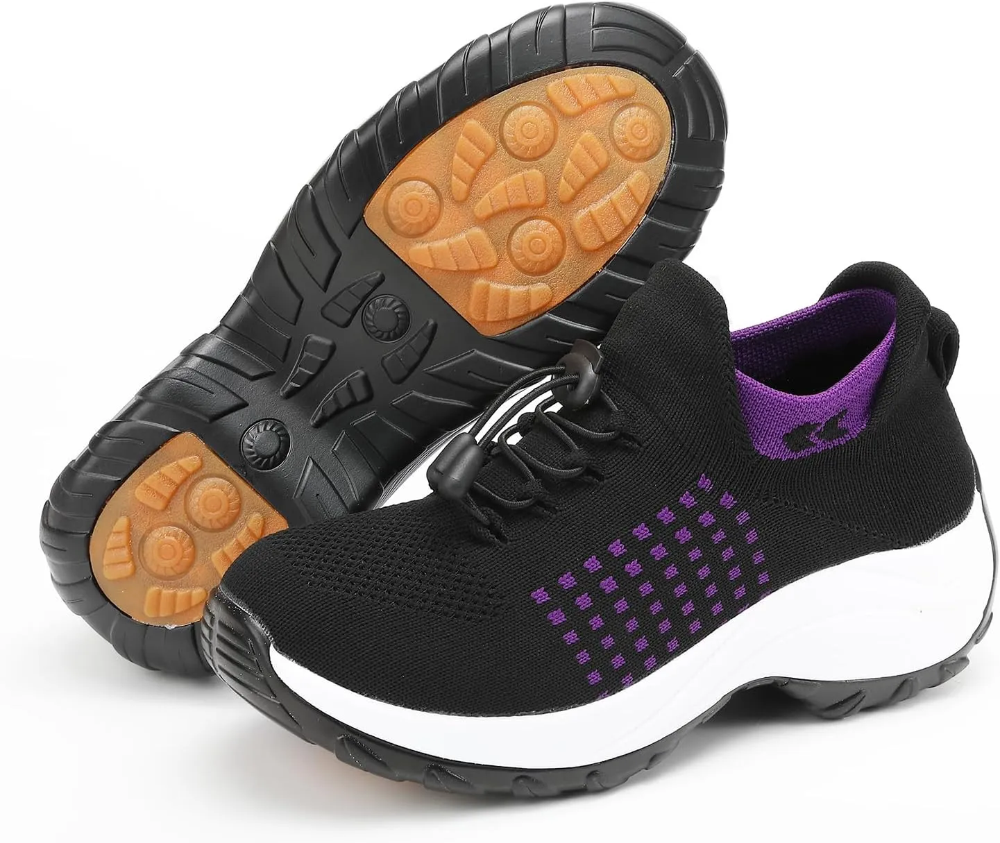 Women Orthopedic Sneakers Slip On for Walking, Breathable Comfortable, Thick Bottom Air Cushion, Non Slip for Gym, Casual Ladies Athletic Shoe