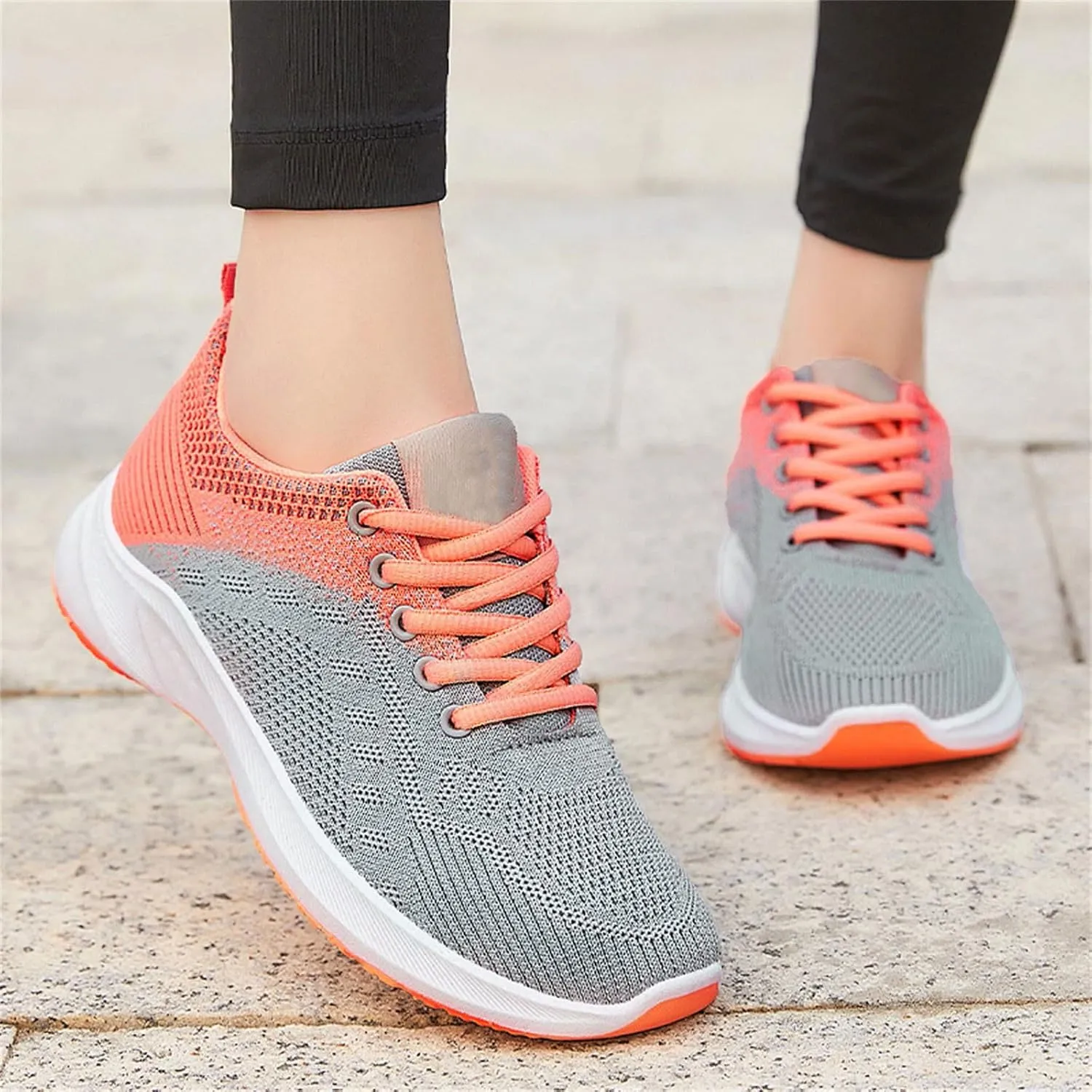 Women's Air Cushion Running Shoes Lightweight Tennis Walking Shoes Mesh Breathable Gym Work Fashion Sneakers Wide Width Toe Box Shoe Arch Support Walking Shoe Plantar Fasciitis Tennis Sneakers