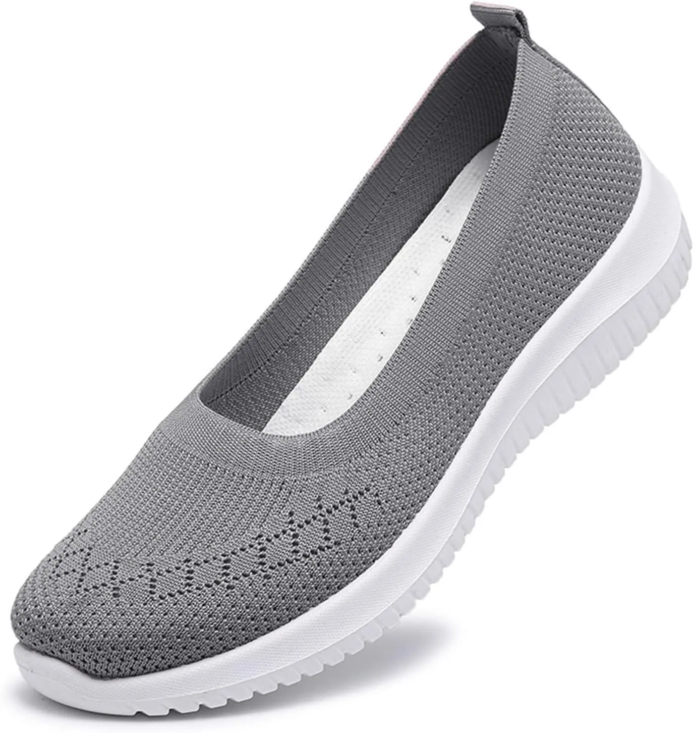 Womens Breathable Slip Mesh Knitted Woven Orthopedic Arch Support Wide Fit Flexible Lightweight Comfortable Soft Gym Walking Sneakers Casual Comfy Work for Summer Shoes