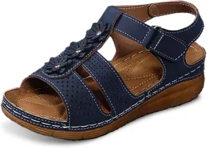 Women's Comfortable Wedge Sandals Breathable Slip On Platform Sandals for Summer Casual Walking Outdoor Open Toe Shoes