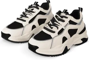 YARNOW 1Pair Womens Fashion Sneakers Stylish Tennis Shoes for Gym Sports Daily Wear Comfortable Breathable Athletic Footwear Multi Occasion Use