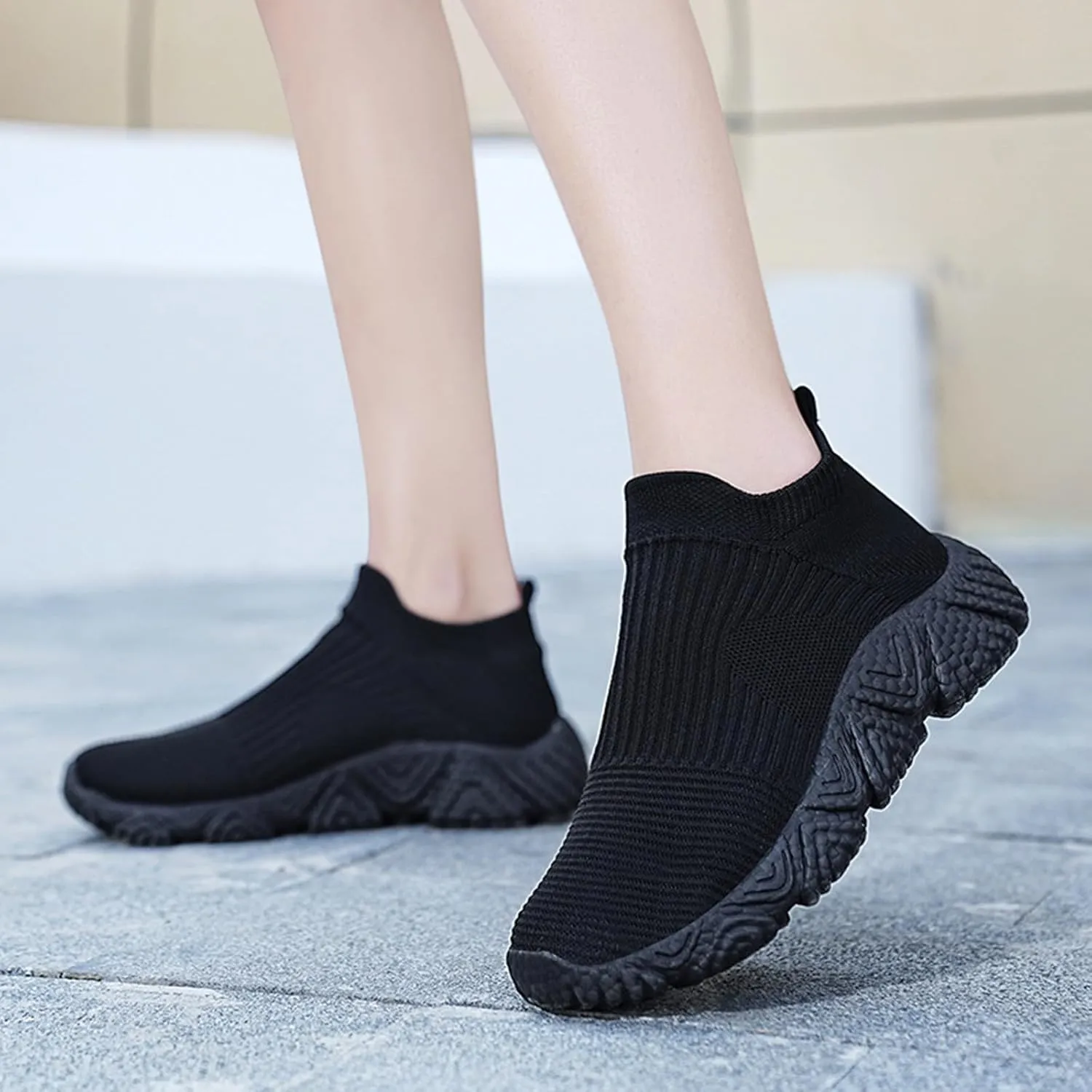 ZSpzx Sneakers for Women Air Cushioned Padded Insole Slip on Walking Casual Shoes Arch Support Orthopedic Breathable Workout Shoe Arch Support Jogging Tennis Sneaker for Gym Travel Daily Wear